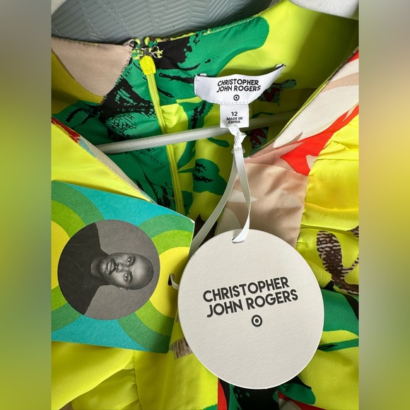 Christopher John Rogers Multicolor Floral Ruffle Dress - Picture 3 of 5